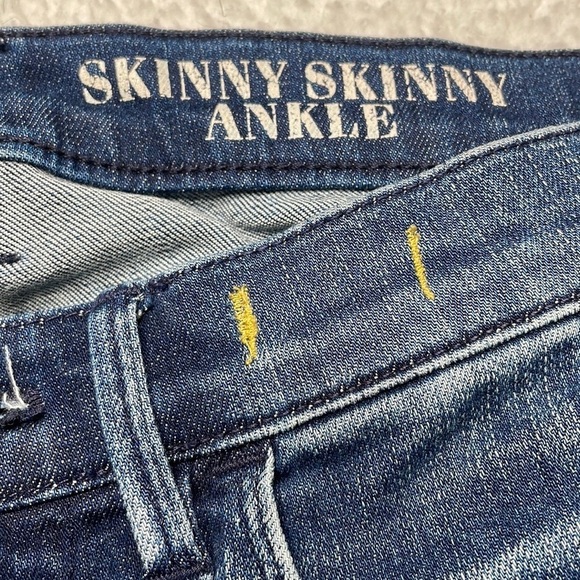 Madewell Skinny Skinny Ankle Jeans Zipper Dark Wash Bottom Size 24 x 28 - Picture 4 of 11